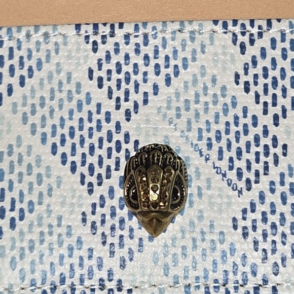 Kurt Geiger Camden Cream/Light Blue Credit Card Holder, NWT - Picture 3 of 3